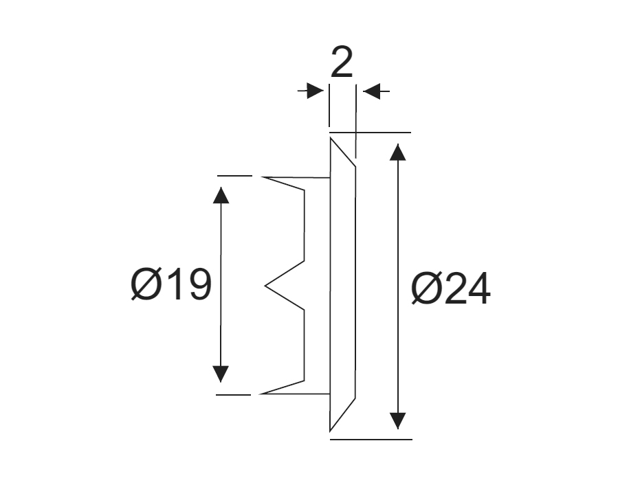 Verbindungsplatte für Drehstangenschloss mit Drehknopf Typ 0275 by