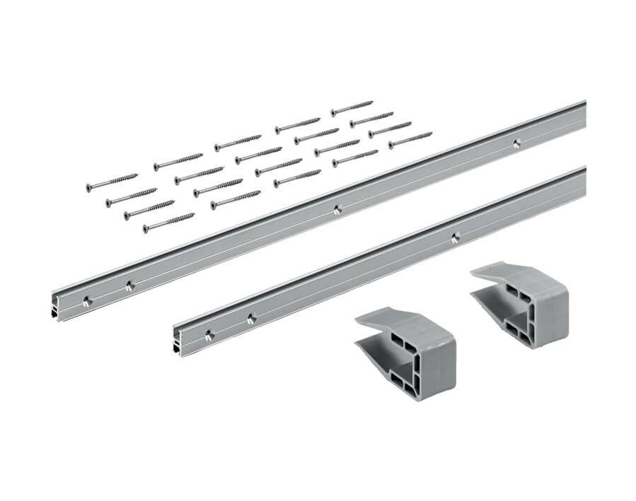 Binario Slide Line 55 in alluminio per anta peso max 30 kg, Hettich